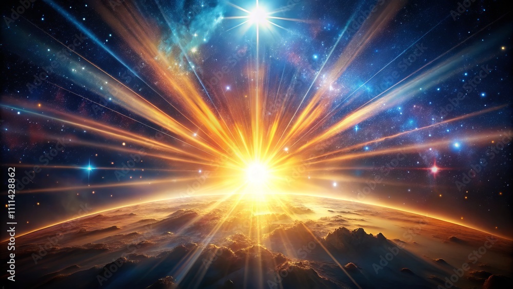 Captivating Cosmic Light Rays Bursting Through Darkness: A Stunning Display of Depth, Movement, and Radiance in a Celestial Atmosphere Perfect for Capturing the Essence of the Universe Captivating Cosmic Light Rays Bursting Through Darkness: A Stunning Display of Depth, Movement, and Radiance in a Celestial Atmosphere Perfect for Capturing the Essence of the Universe