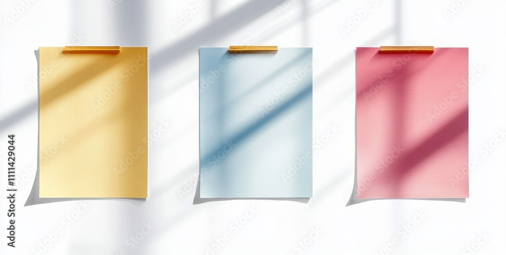 blank sticky notes memo reminder soft lighting office minimalist composition white background blank sticky notes memo reminder soft lighting office minimalist composition white background