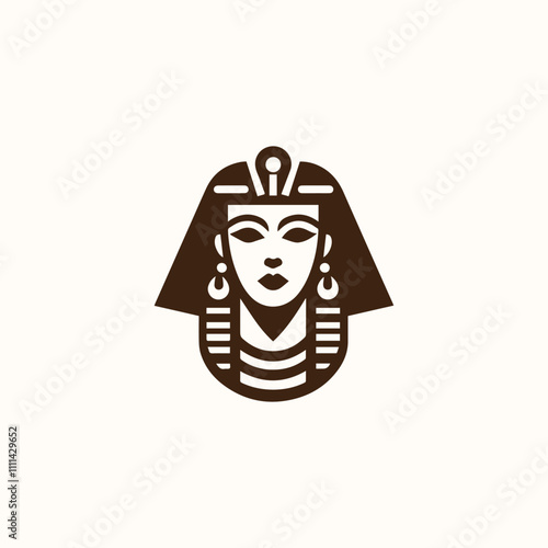 Modern cleopatra lady logo