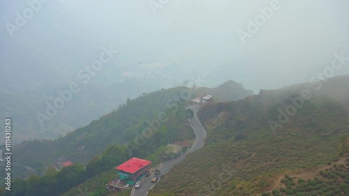 View of Kurseong village from hill top photo