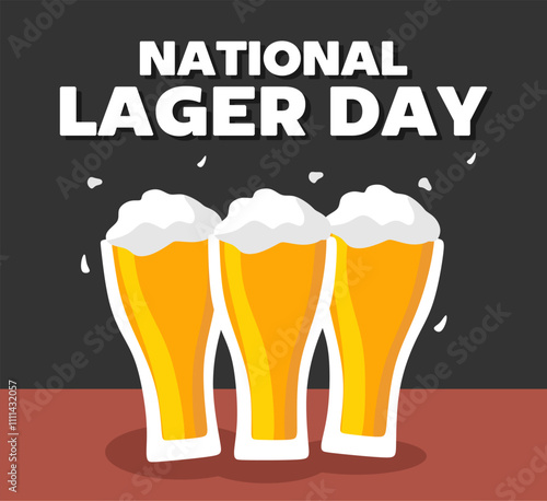 national lager day with delicious lager