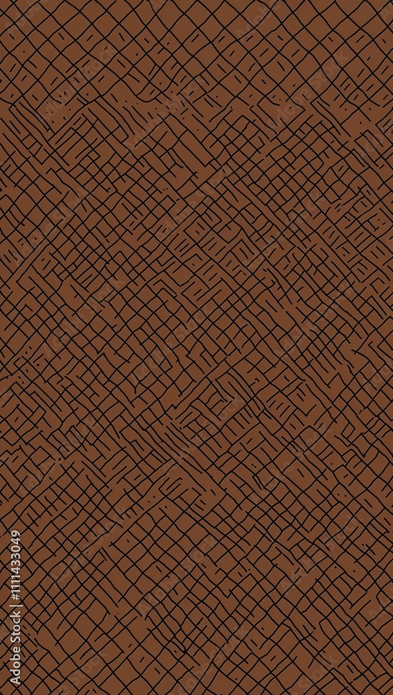 Black Diamond pattern hand drawn design on Brown background illustration Black Diamond pattern hand drawn design on Brown background illustration