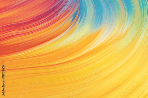 A vibrant abstract swirl of colors blending from orange to blue, creating a dynamic visual effect.