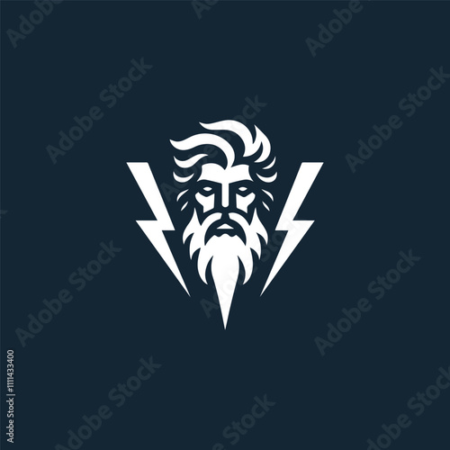 thunderbolt zeus god logo
