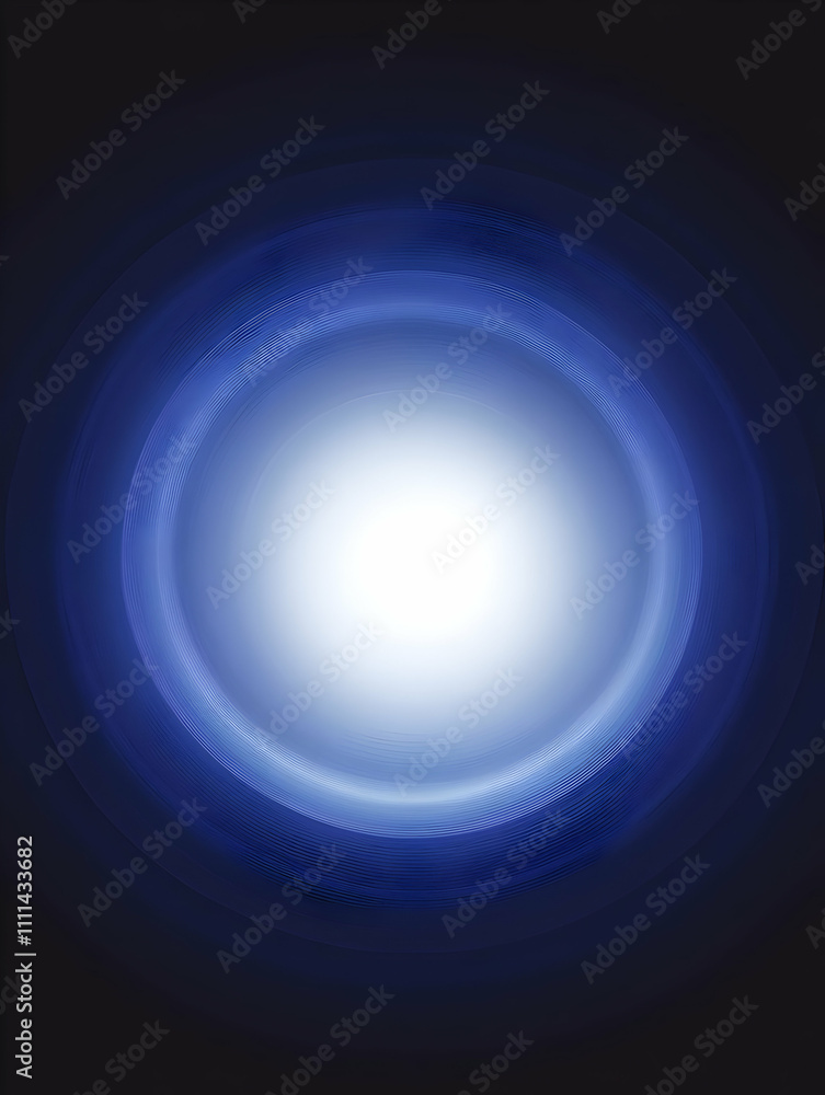 A glowing blue orb with concentric rings, suggesting light and depth. A glowing blue orb with concentric rings, suggesting light and depth.