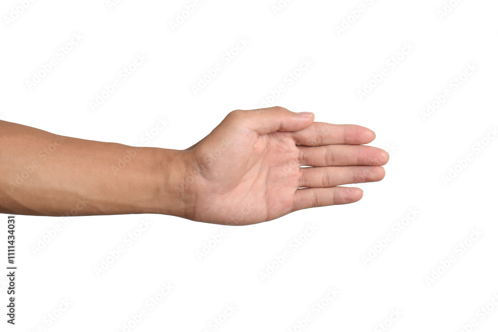 Man stretching hand to handshake isolated on white background. Male hand ready for handshaking. Man stretching hand to handshake isolated on white background. Male hand ready for handshaking.