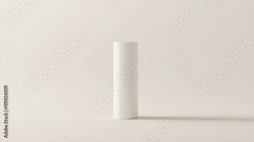 Unbranded White Cream Tube  Simplicity and Purity in Minimalist Design