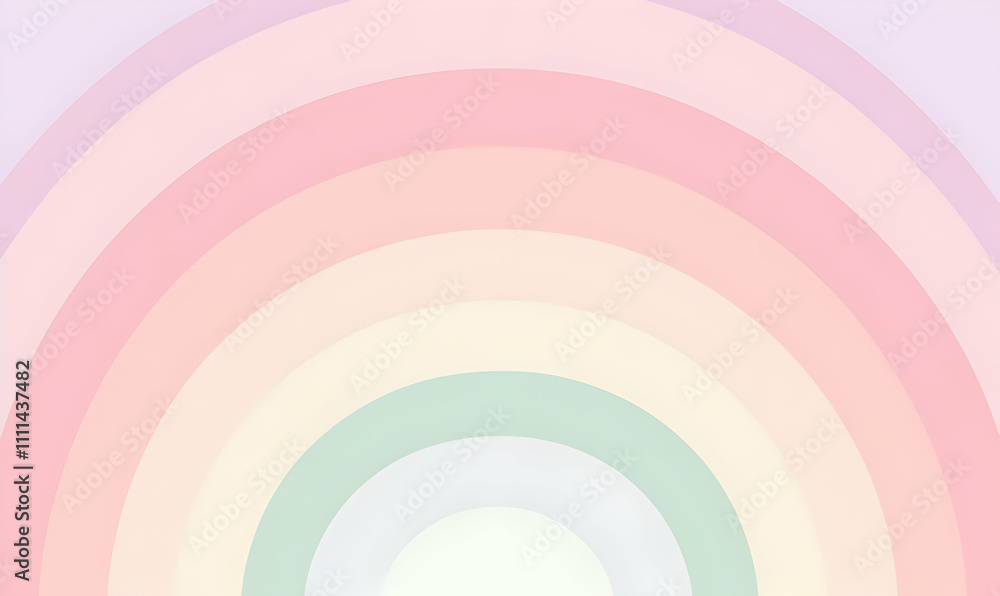 A soft, pastel-colored rainbow arching across a light background, evoking calm and positivity. A soft, pastel-colored rainbow arching across a light background, evoking calm and positivity.
