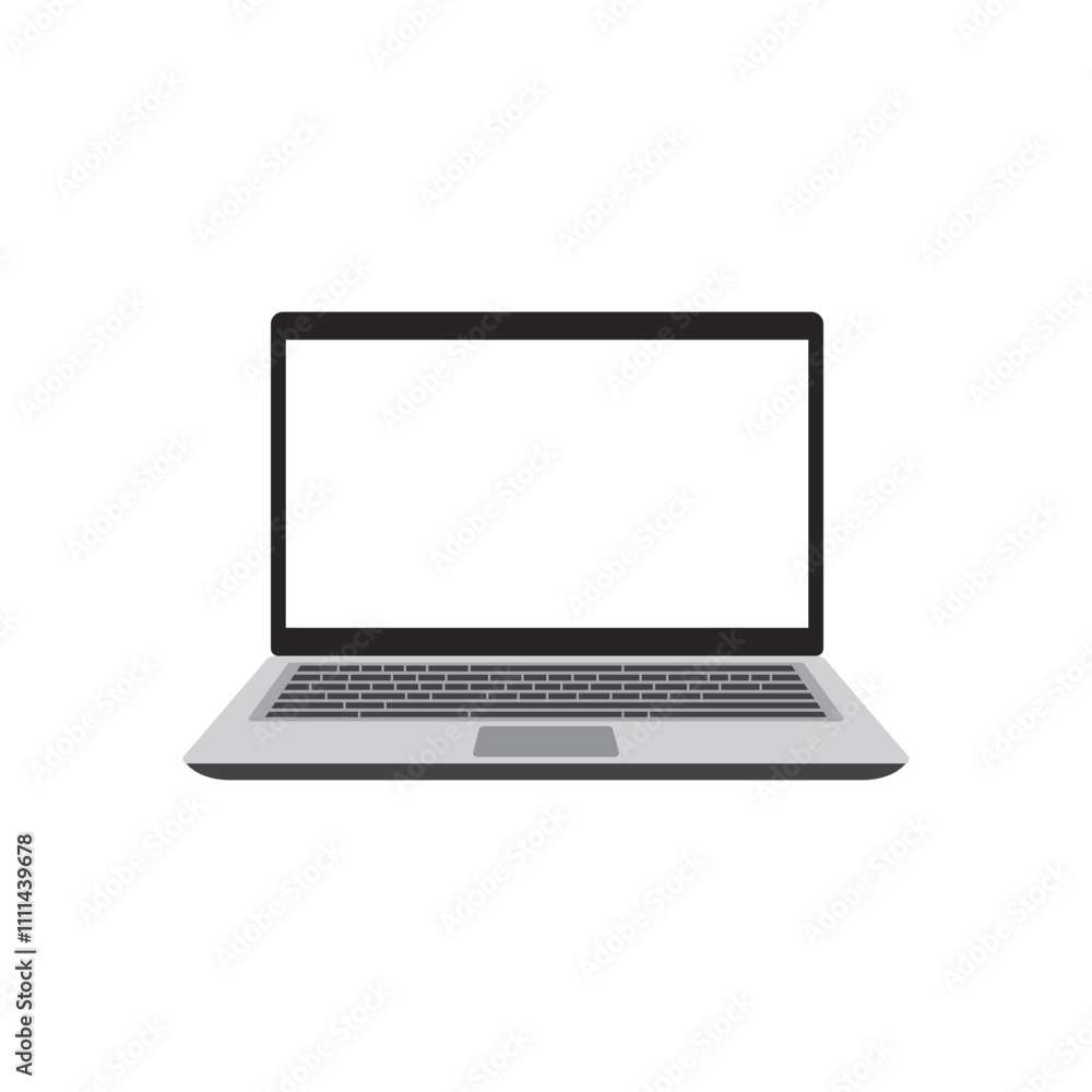 Laptop Mock up vector illustration on white background Laptop Mock up vector illustration on white background