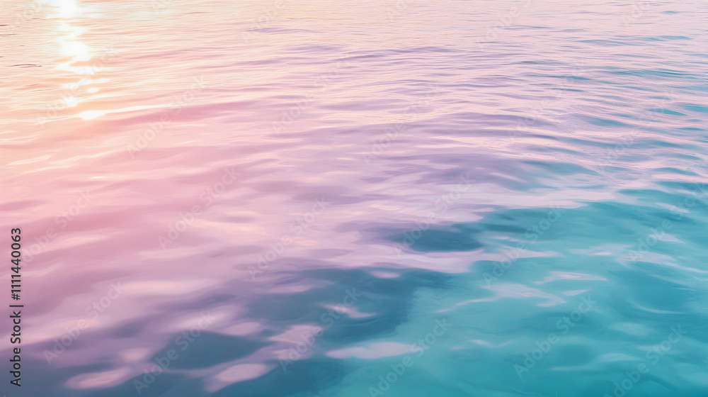 A serene view of calm water reflecting soft pastel colors at sunset. A serene view of calm water reflecting soft pastel colors at sunset.