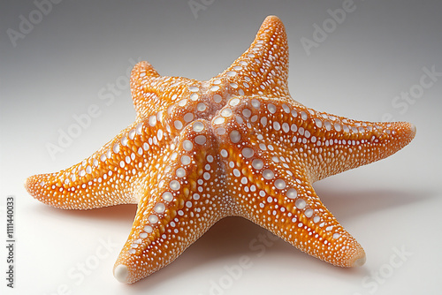 Orange Starfish With White Spots Detailed Close Up photo