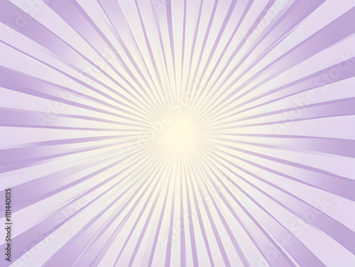 A radiant design featuring light rays in soft lavender tones, creating a calming effect.