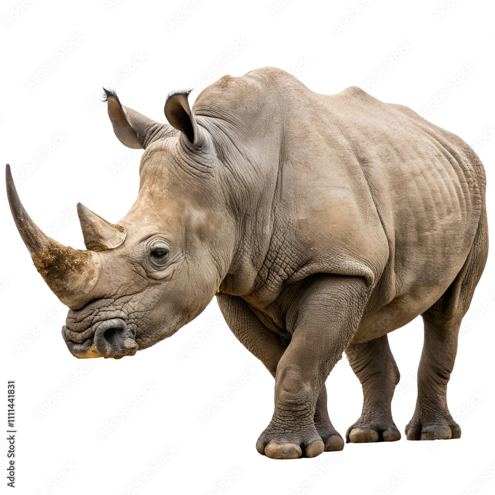 Fototapeta premium A rhinoceros isolated on a transparent background