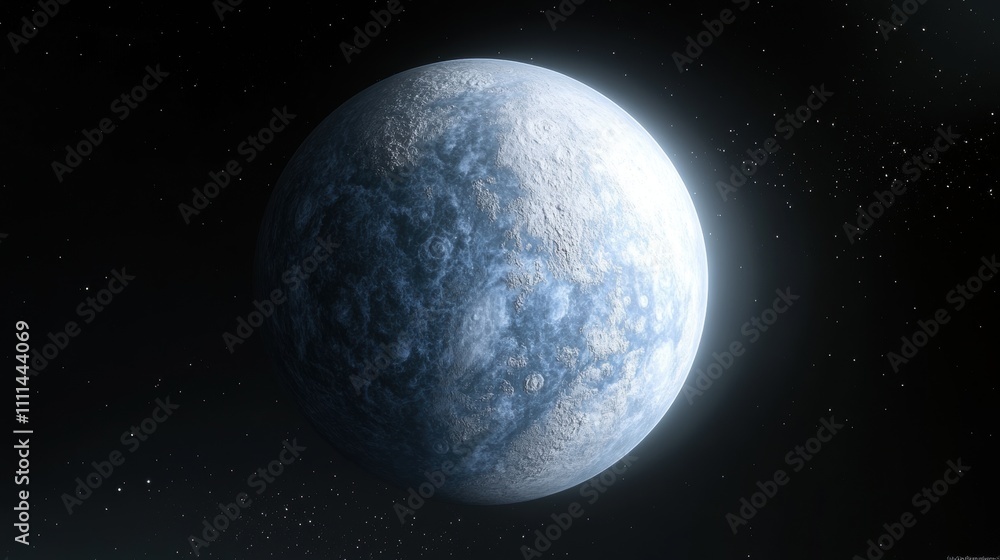 Stunning depiction of a blue and gray planet set against a backdrop of twinkling stars, showcasing the beauty of the cosmos in vibrant detail and color. Stunning depiction of a blue and gray planet set against a backdrop of twinkling stars, showcasing the beauty of the cosmos in vibrant detail and color.