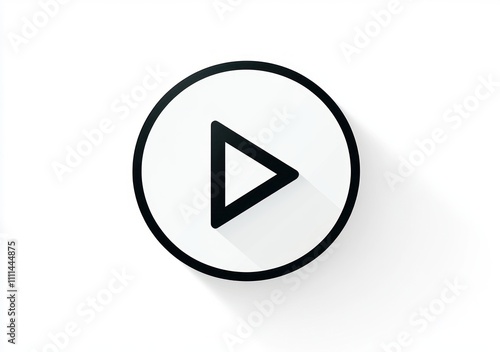 Free Download Minimalistic Play Button Icon in Circle for Video Multimedia Control - GFXLoad