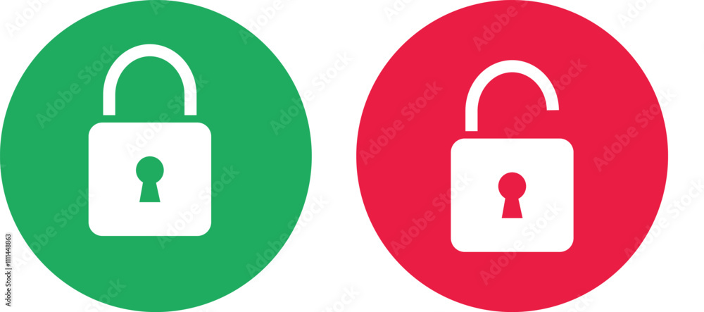 Security lock icon set. Locked and unlocked black line icon set. Flat security symbol. Vector illustration
Security lock icon set. Locked and unlocked black line icon set. Flat security symbol. Vector illustration