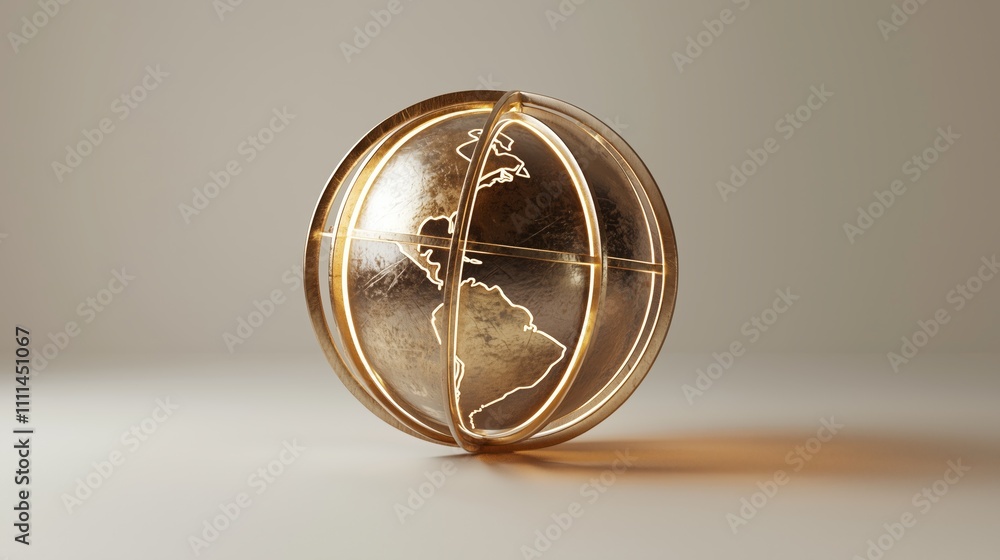 Elegant Decorative Globe with Illuminated Design Elegant Decorative Globe with Illuminated Design