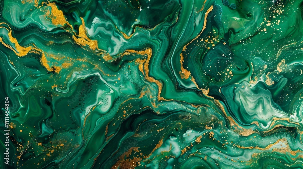 Abstract fluid art painting in green and gold creating a luxurious and elegant marble effect, perfect for backgrounds and design projects Abstract fluid art painting in green and gold creating a luxurious and elegant marble effect, perfect for backgrounds and design projects