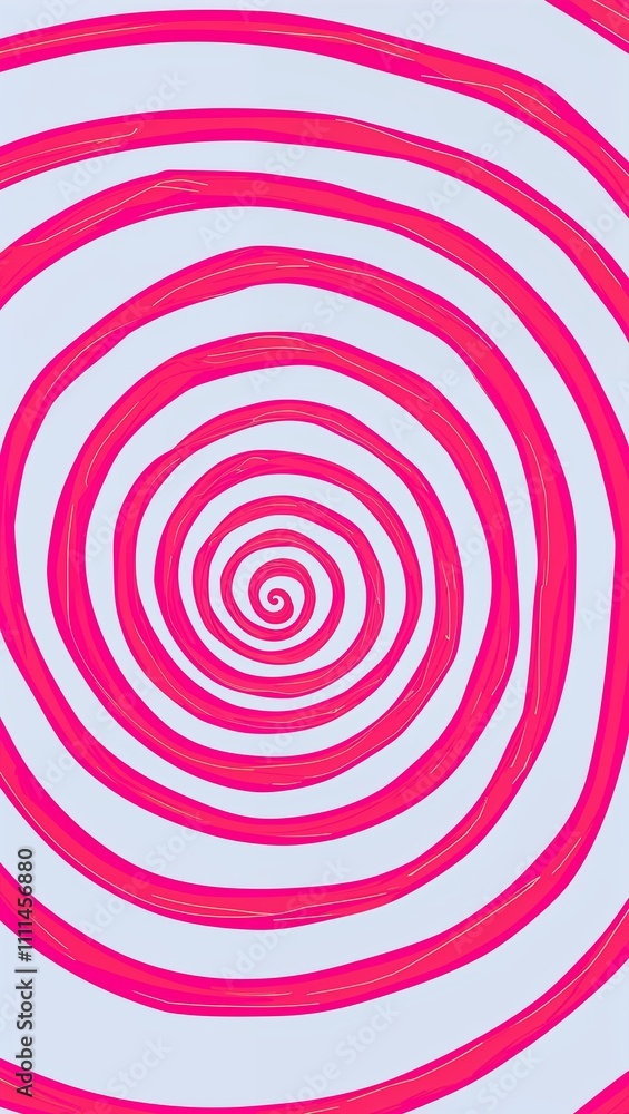 Pink Spiral pattern hand drawn design on White background illustration Pink Spiral pattern hand drawn design on White background illustration