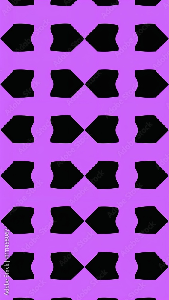 Fototapeta premium Purple Cross pattern hand drawn design on Black background illustration