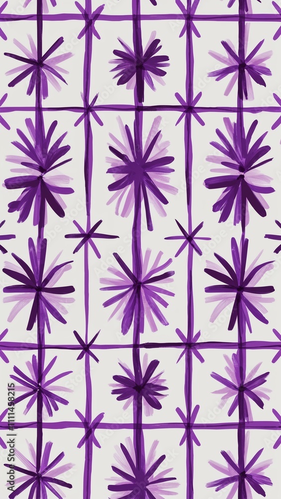 Purple Cross pattern hand drawn design on White background illustration Purple Cross pattern hand drawn design on White background illustration