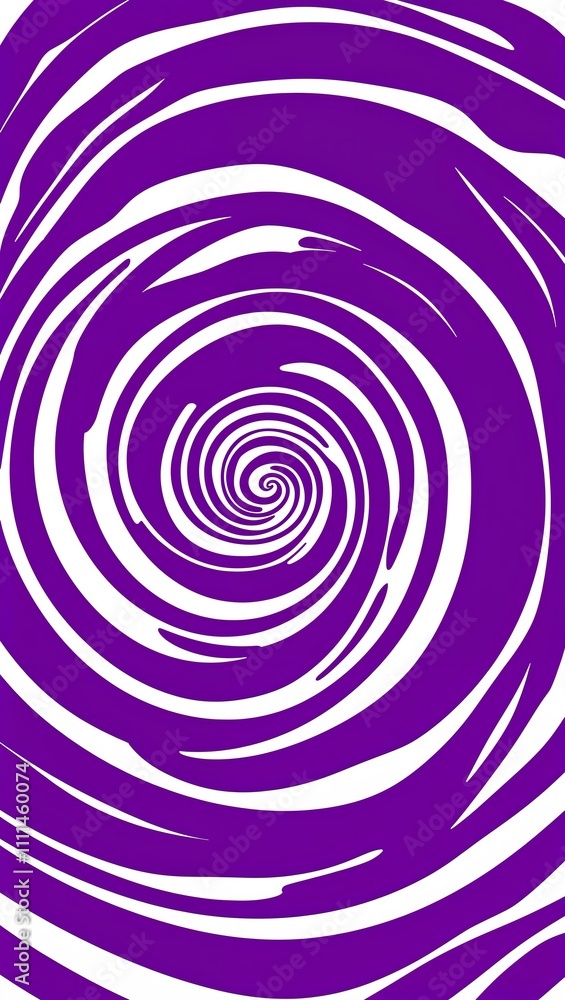Naklejka premium Purple Spiral pattern hand drawn design on White background illustration