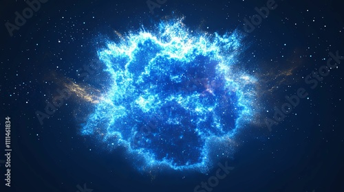 Celestial Explosion Digital Art Cosmic Nebula