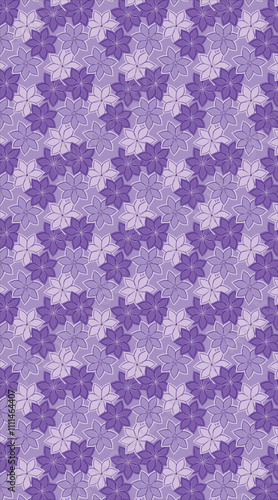 Lavender Floral Pattern: A Seamless Digital Illustration. AI Generated