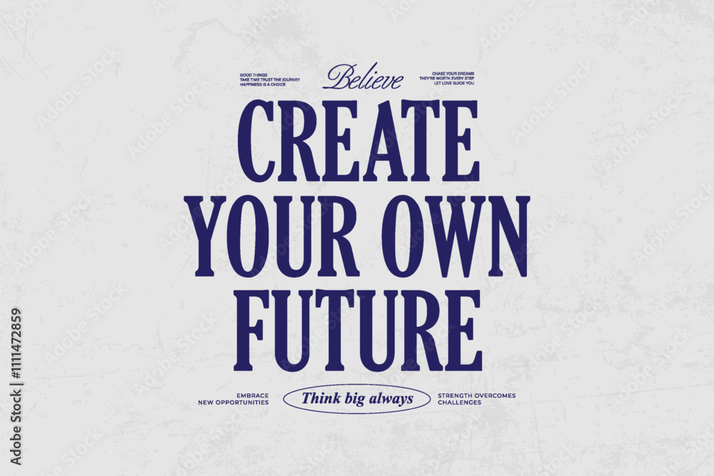 Fototapeta premium streetwear graphic tshirt typography design inspiration templates