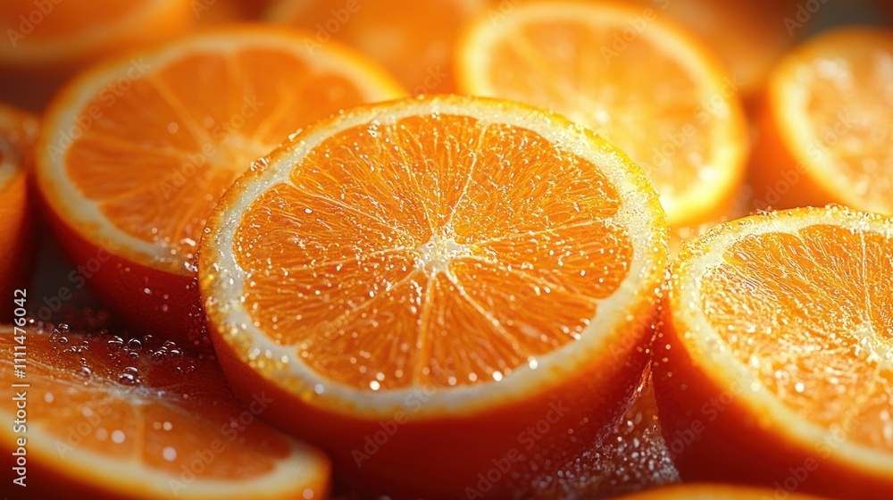 Close-up of Juicy Orange Slices with Vibrant Colors and Fresh Texture Close-up of Juicy Orange Slices with Vibrant Colors and Fresh Texture