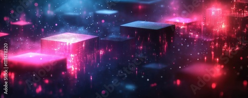 Futuristic Digital Background for Technology  Artificial Intelligence  Neural Networks  Data Transfer  Encryption  Cyberpunk Aesthetics  Multimedia Design and Education