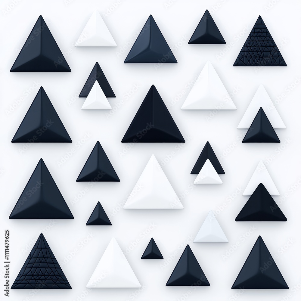 Abstract geometric pattern of black and white triangles. Abstract geometric pattern of black and white triangles.