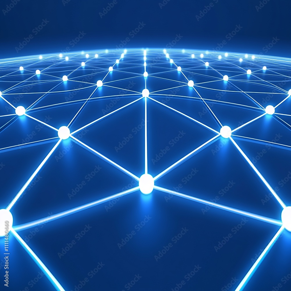 Abstract glowing network connection. Abstract glowing network connection.