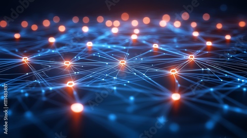 Blue and white light streams forming data highways across a soft background  symbolizing highspeed digital connections  vibrant Fusion as a modern cityscape backdrop