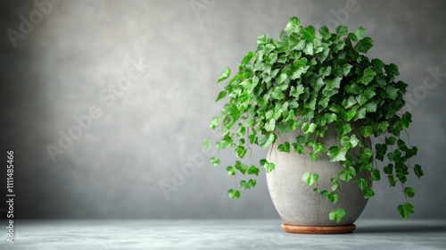 Wallpaper Mural Beautiful ivy plant with cascading green leaves in a simple ceramic pot, perfect for minimalist indoor decor or natural accents Torontodigital.ca