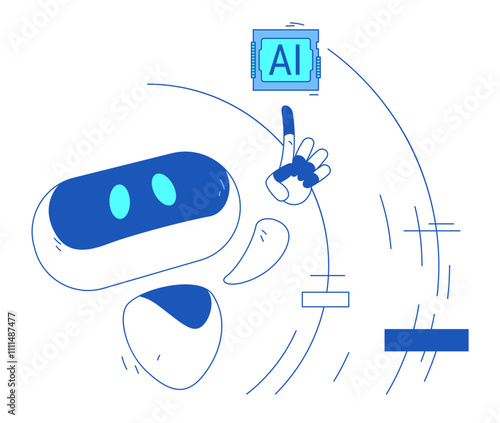 AI robot making an autonomous decision