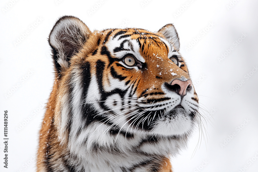 Obraz premium Majestic Tiger Portrait In Winter Snow