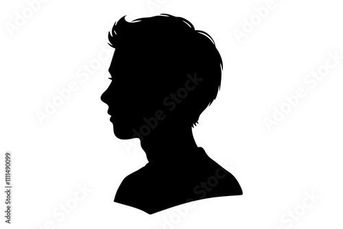 black head silhouette.