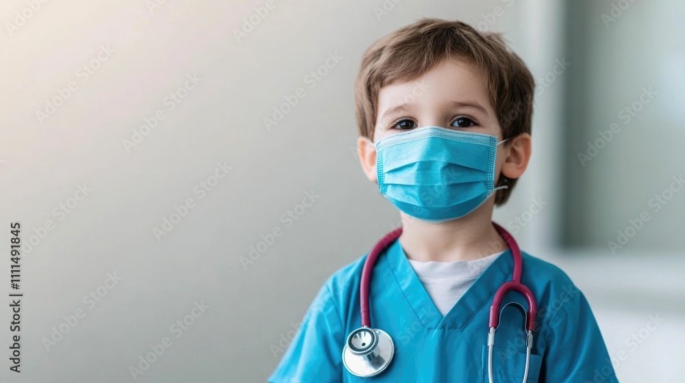 Young patient receiving attentive and focused medical treatment from pediatric healthcare professional during a doctor visit for flu related symptoms and illness Young patient receiving attentive and focused medical treatment from pediatric healthcare professional during a doctor visit for flu related symptoms and illness