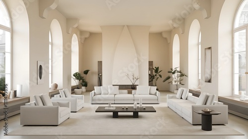 Minimalist home interior design of modern living room 