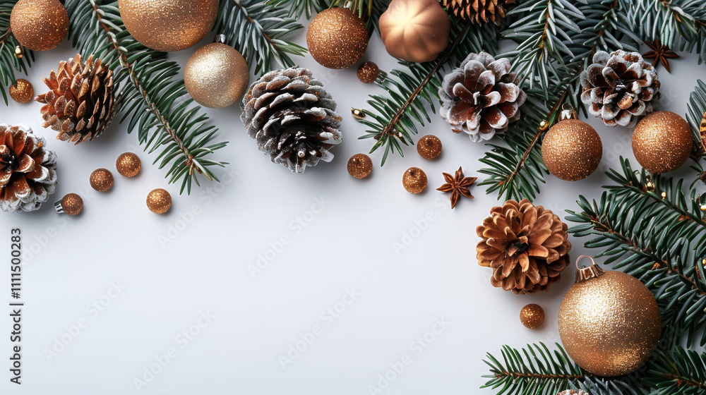 christmas background with cones christmas background with cones