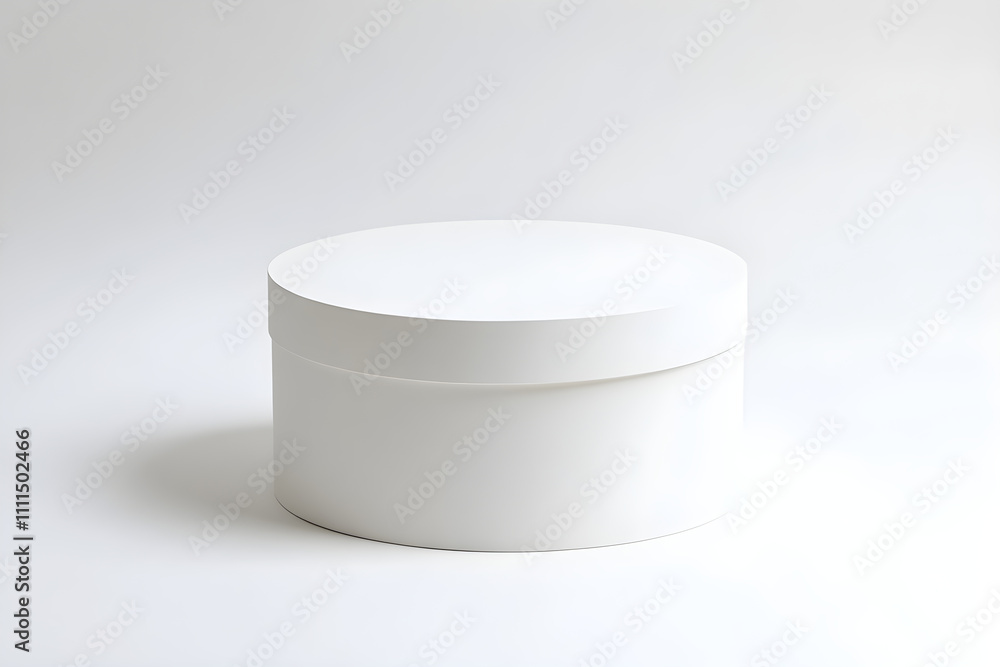 Minimalist Cylindrical Paper Box with Clean Lines on White Background Highlighting Versatility and Modern Design Minimalist Cylindrical Paper Box with Clean Lines on White Background Highlighting Versatility and Modern Design