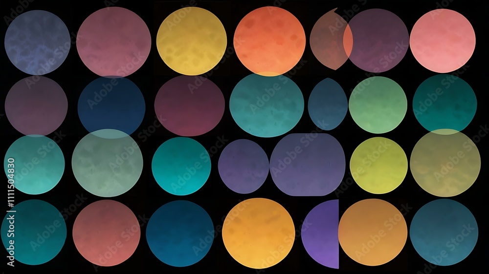 Gentle overlapping circles in various soft shades representing connection. Gentle overlapping circles in various soft shades representing connection.