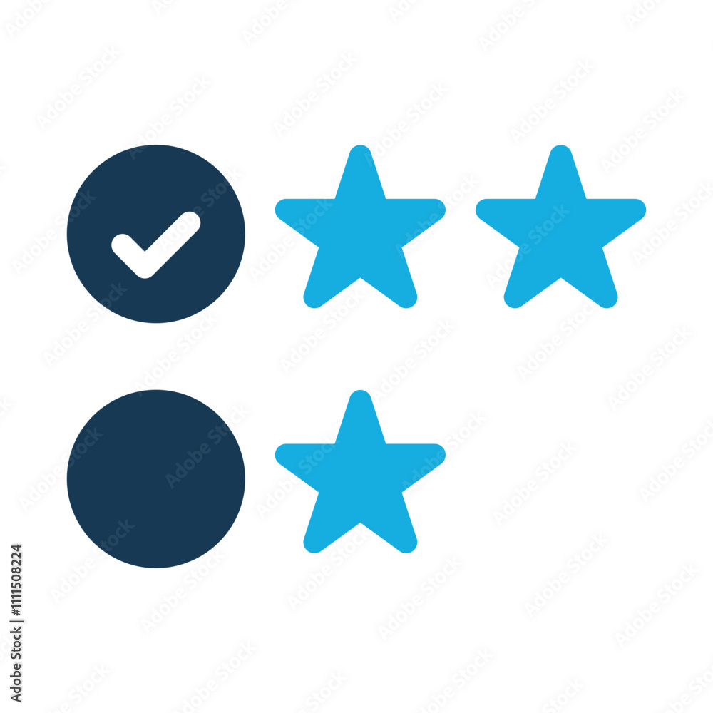 Сustomer satisfaction icon. Quality review with feedback template. Customer reputation concept vector illustration isolated on white background Сustomer satisfaction icon. Quality review with feedback template. Customer reputation concept vector illustration isolated on white background