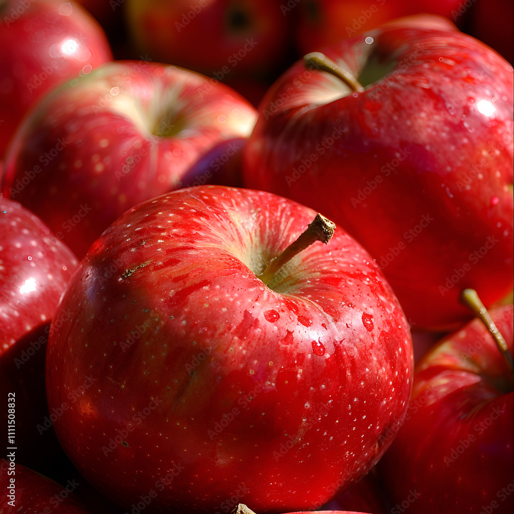 A cluster of plump, red apples, ready for the picking. A cluster of plump, red apples, ready for the picking.