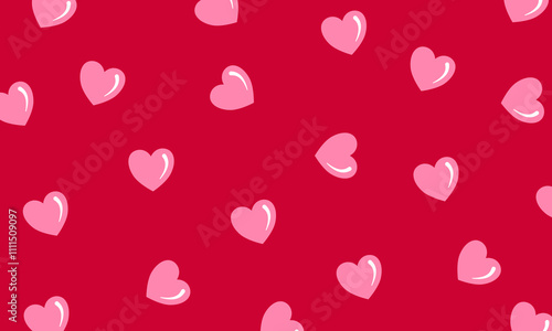 pink hearts pattern love cute on pink background.