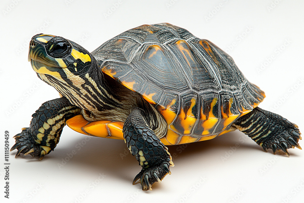 Obraz premium Yellow Bellied Slider Turtle Close Up View