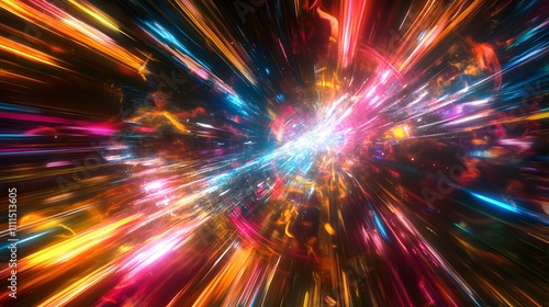 Vibrant Light Streaks Converge In A Cosmic Explosion