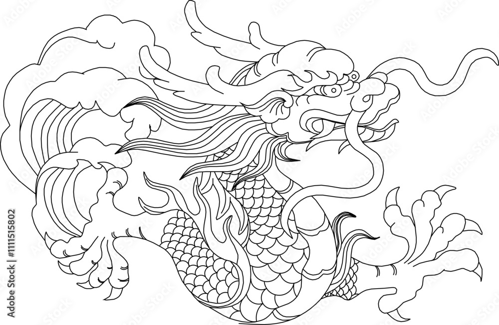 Vector sketch illustration silhouette design image detail icon logo symbol background pattern ornament decoration classic vintage floral animal dragon flying ethnic traditional Vector sketch illustration silhouette design image detail icon logo symbol background pattern ornament decoration classic vintage floral animal dragon flying ethnic traditional