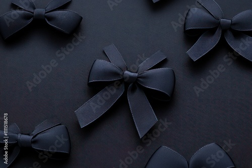 Chic Black Ribbon Bow Accessories for Fashionable Coquettes photo